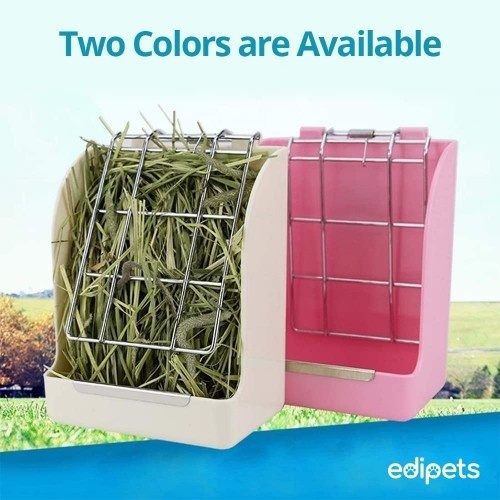Alimentador de plástico Edipets para coelhos e outros roedores.