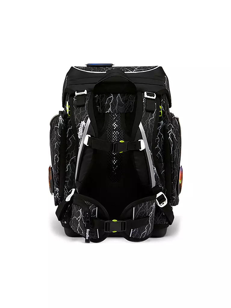 ERGOBAG Schultaschen Set 5tlg CUBO Reflex Glow - Super ReflektBär schwarz