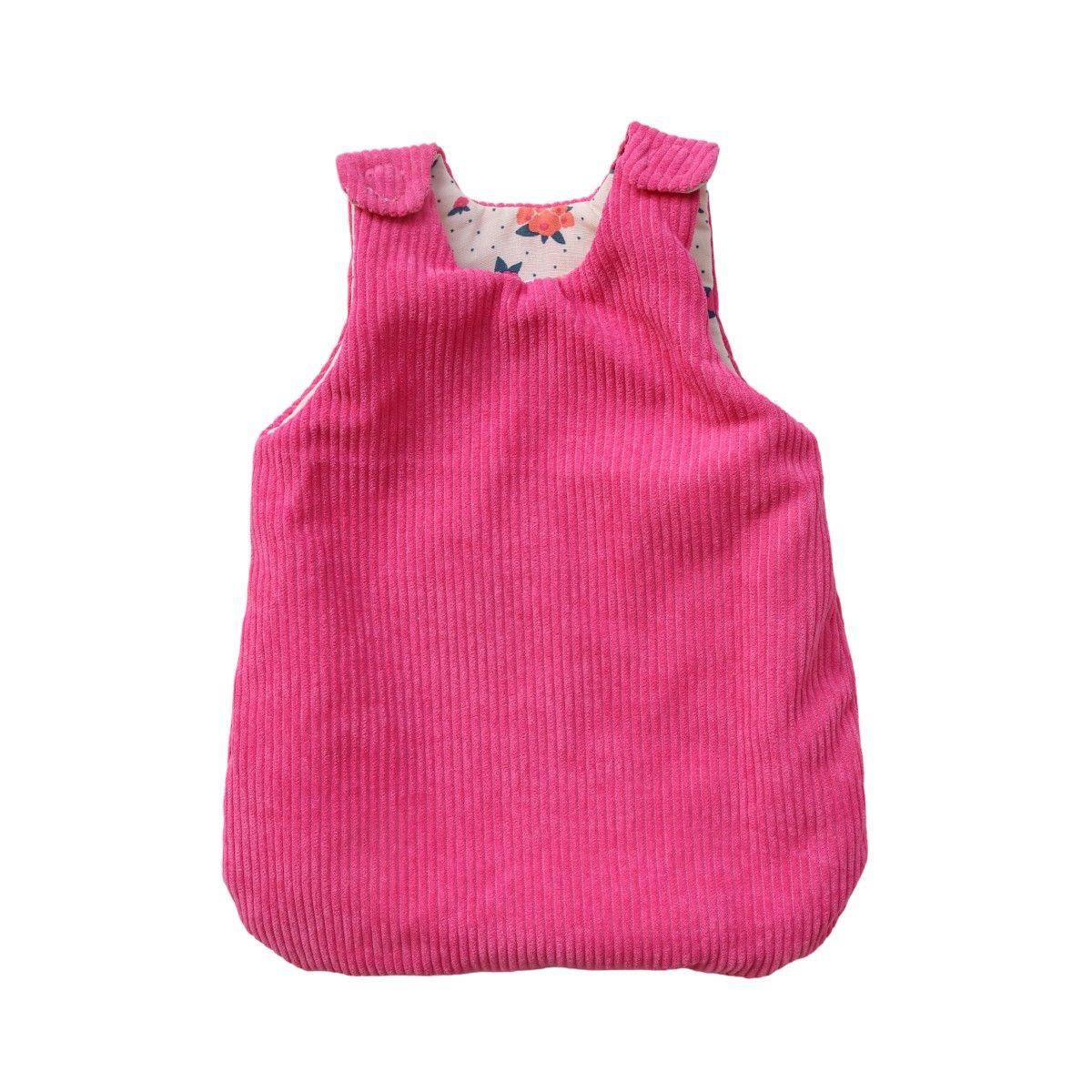Gigoteuse pour poupée réversible velours - La vie en rose Frisette