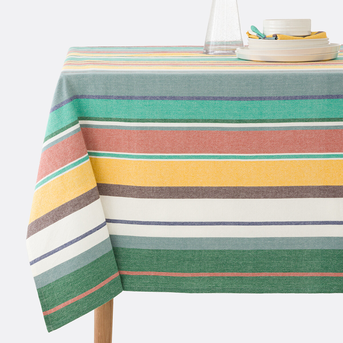 LA REDOUTE INTERIEURS<br>Toalha de mesa com listras de algodão lavado Antika