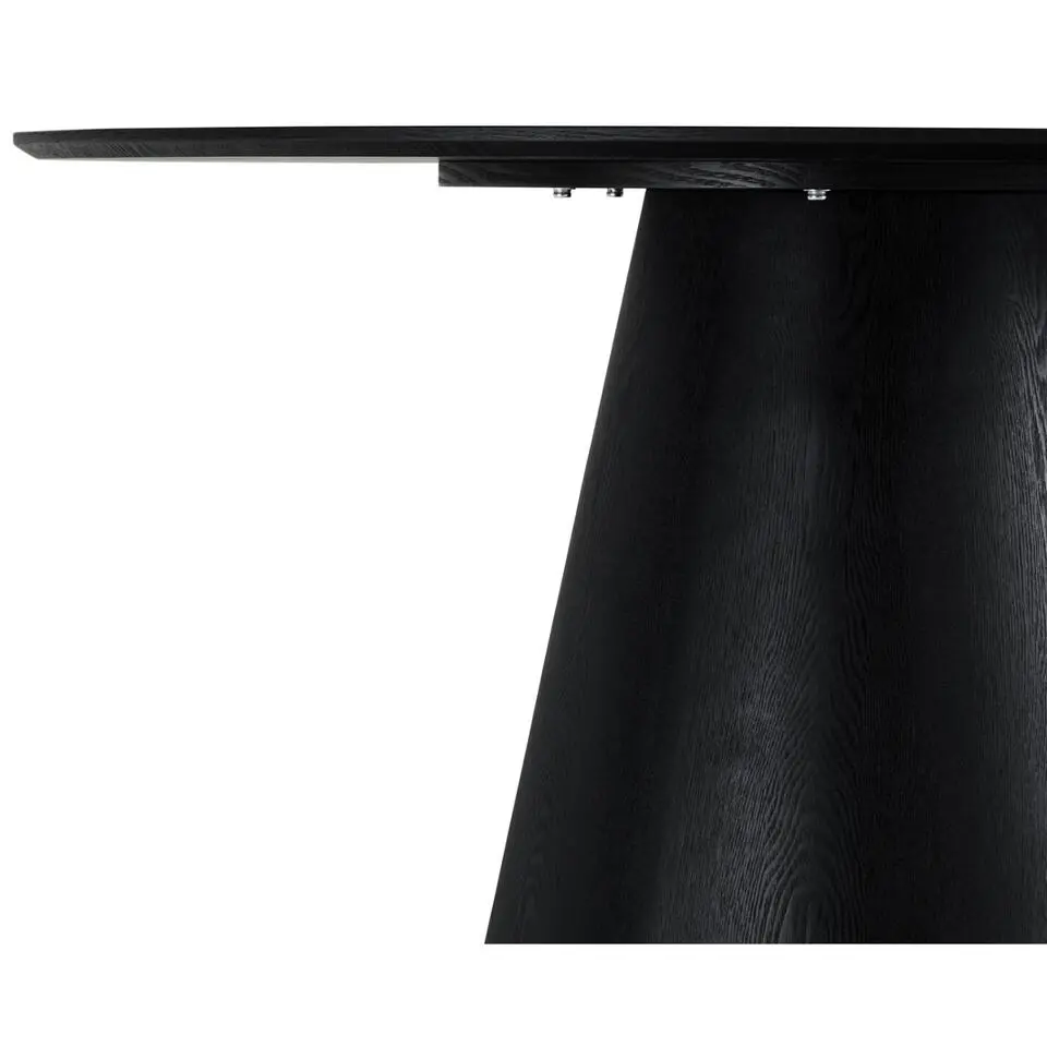 EetkamertafelRond ø120cm - Zwart Eikenhout