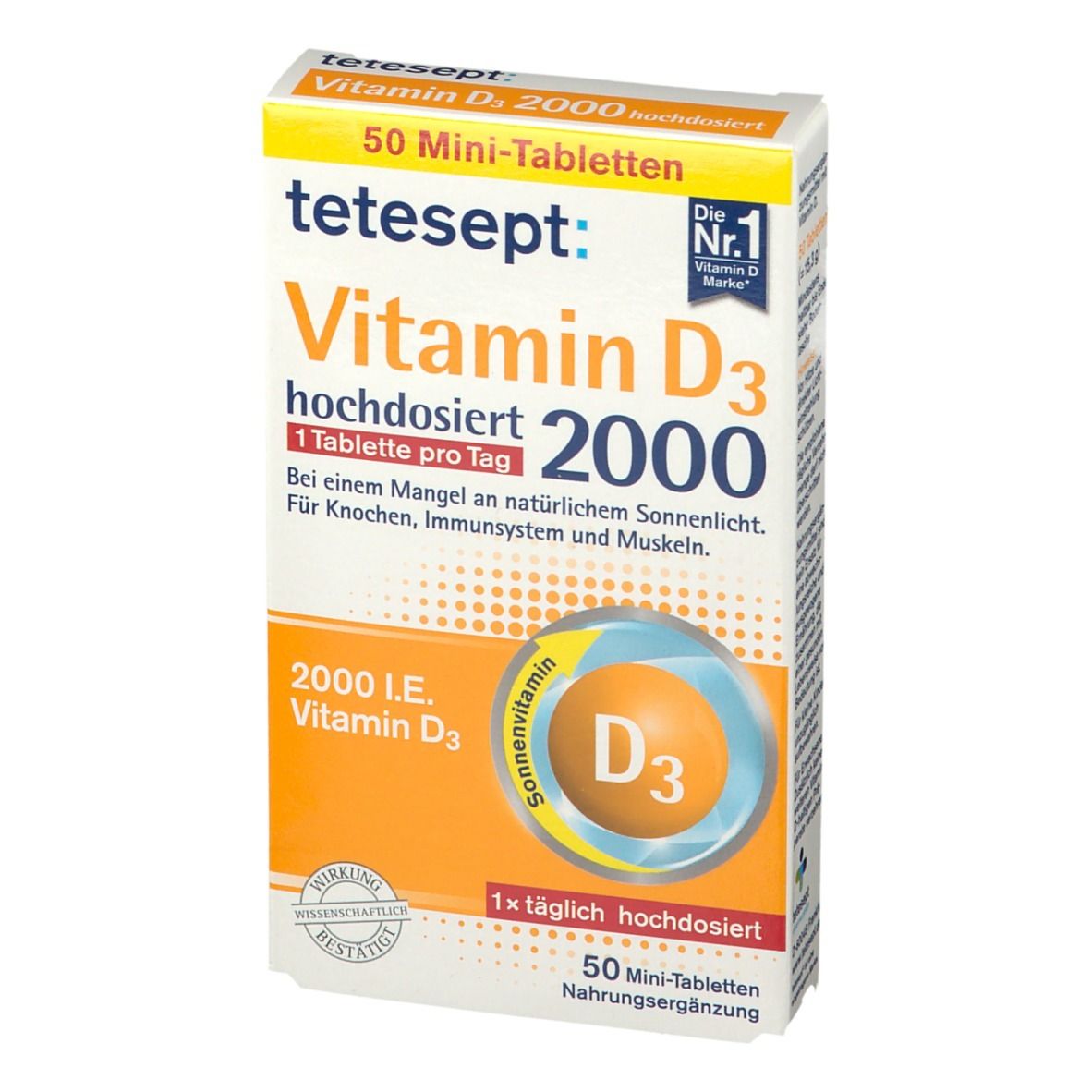 tetesept® Vitamin D3 2000 hochdosiert