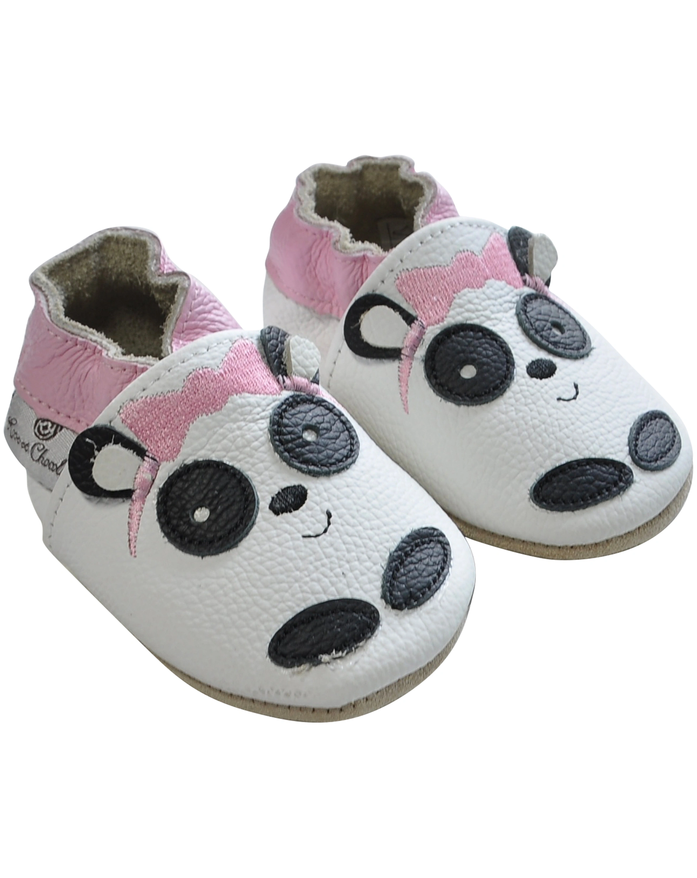 Krabbelschuhe PANDA in weiß