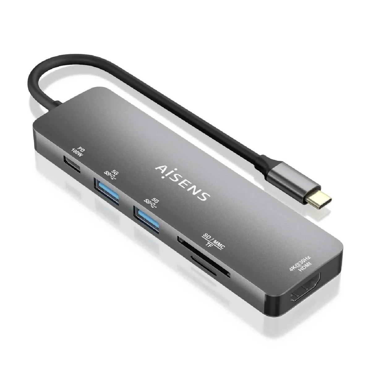 Aisens USB-C Dock 6 en 1