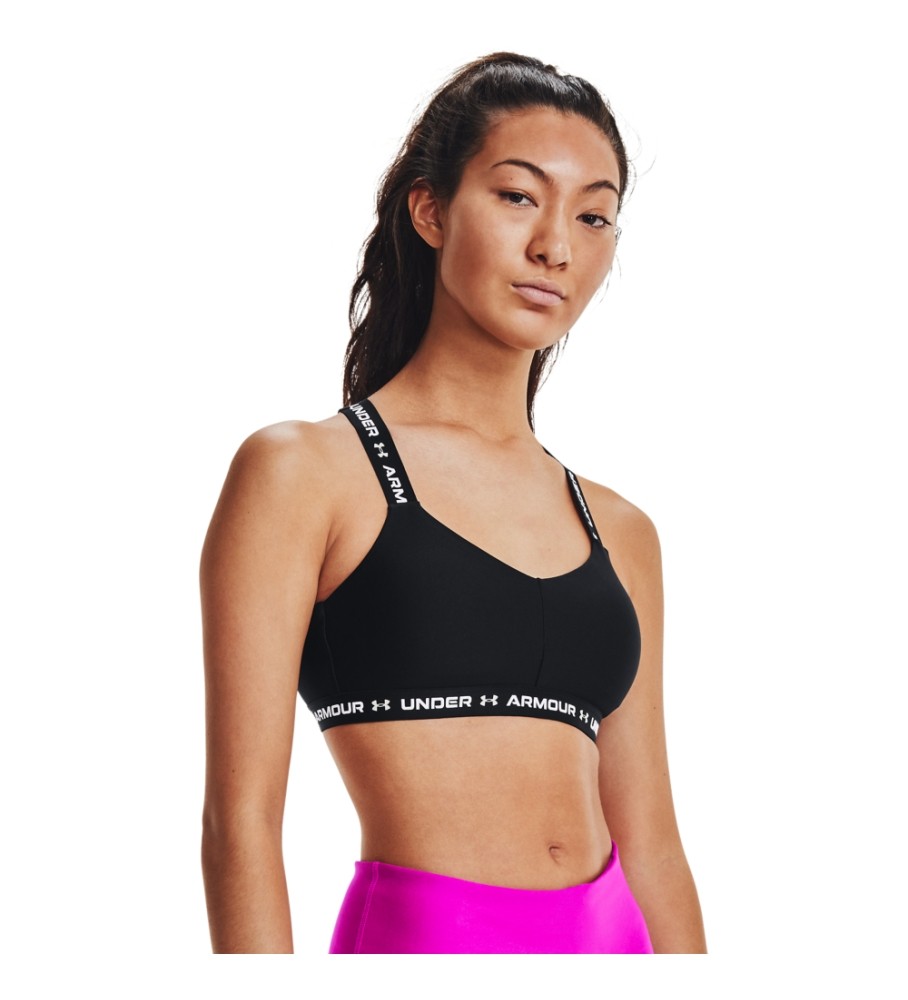 Sutiã esportivo Under Armour UA Crossback Low, preto