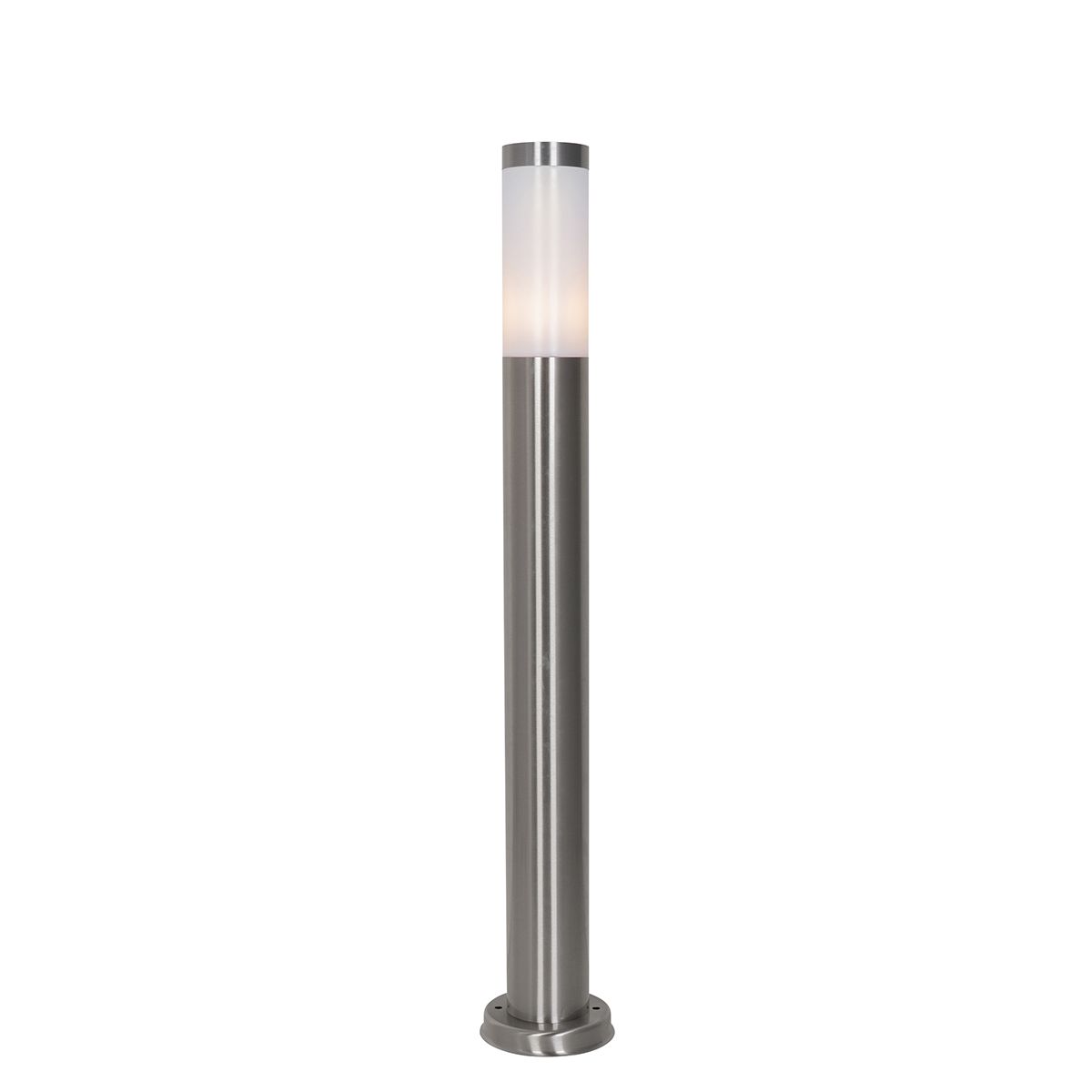 Moderne buitenlamp paal staal met opaal 80 cm IP44 - Rox