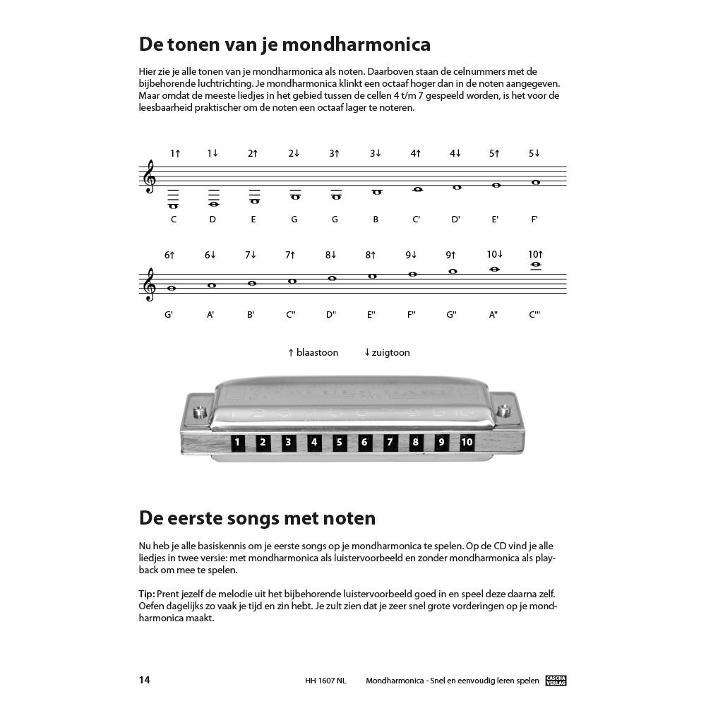 Cascha HH 1607 NL Mondharmonica - Snel en eenvoudig leren spelen
