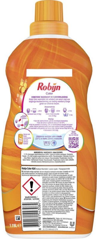 Robijn - Klein & Krachtig - Wasmiddel - Color - 34 Wasbeurten