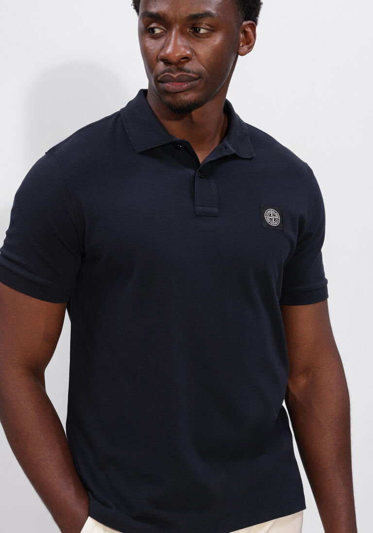 donkerblauwe stone island polo ss polo s0017