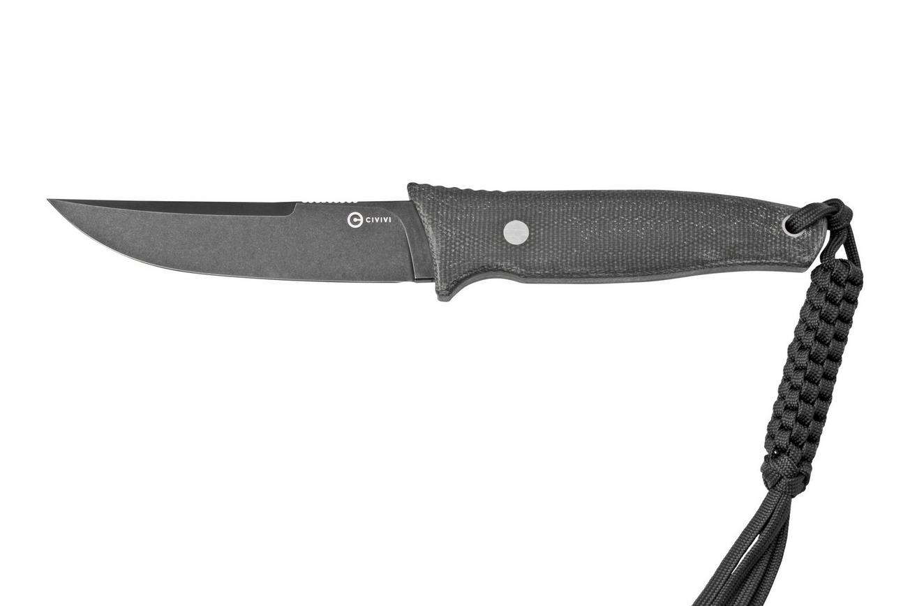 Civivi Tamashii C19046-4 Green Canvas Micarta, Blackwashed vaststaand mes, Bob Terzuola design