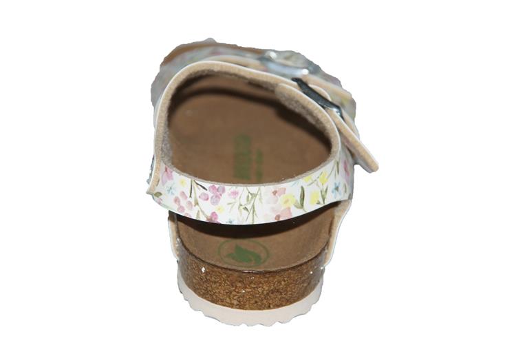 Birkenstock Rio Plain Breed Watercolor Flower White