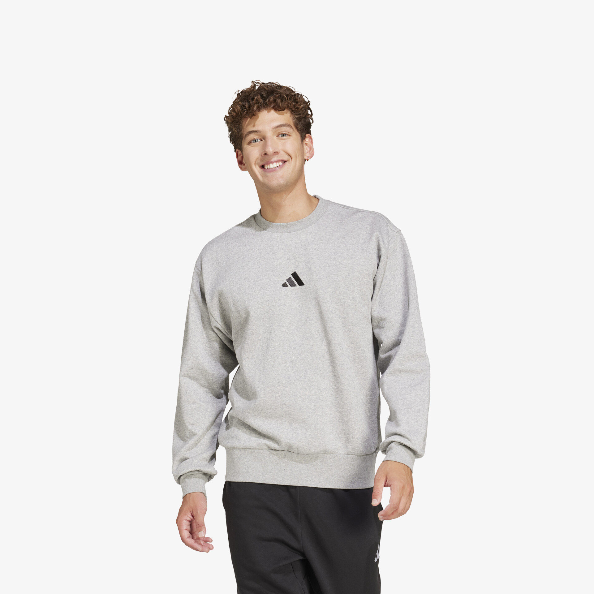 adidas Essentials Feelcozy Herren Hoodies & Sweater grau