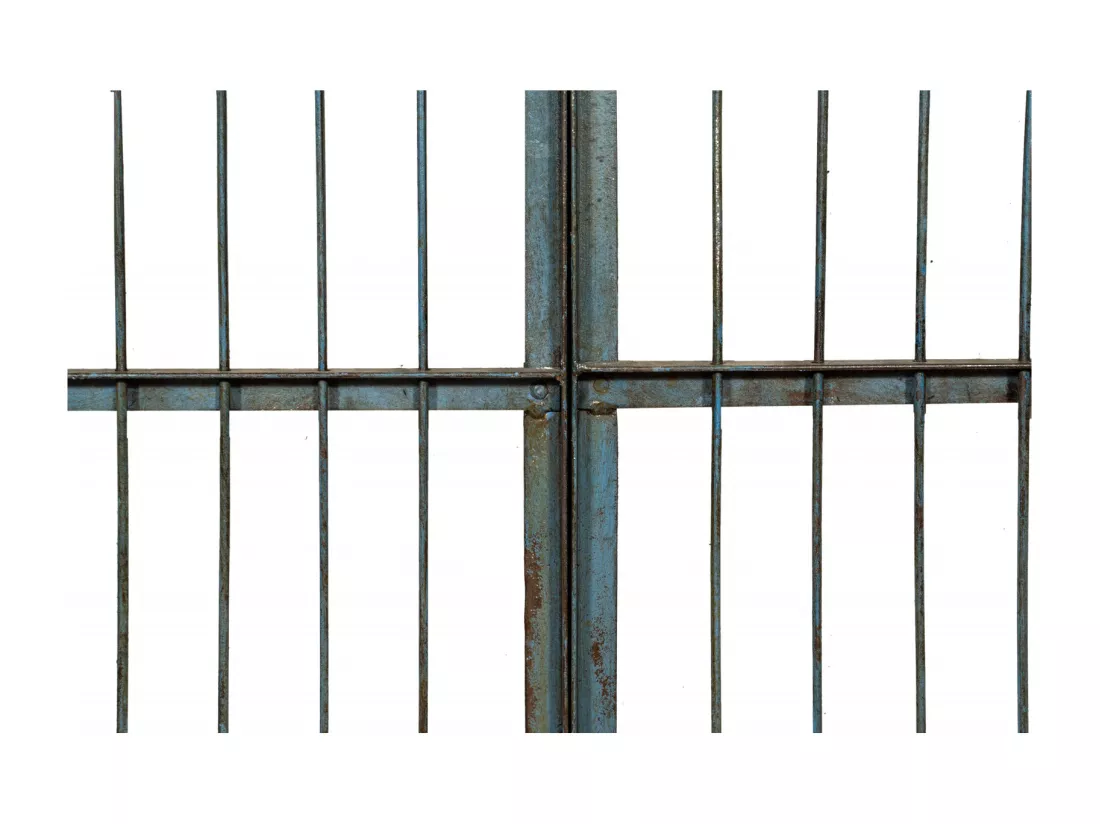 BISCOTTINI Portail - Fer Forgé Finition Antique - Clôture en Fer - Portail en Métal - Porte Décorative - Portail d'Entrée - 117x6x150cm - Une Pièce