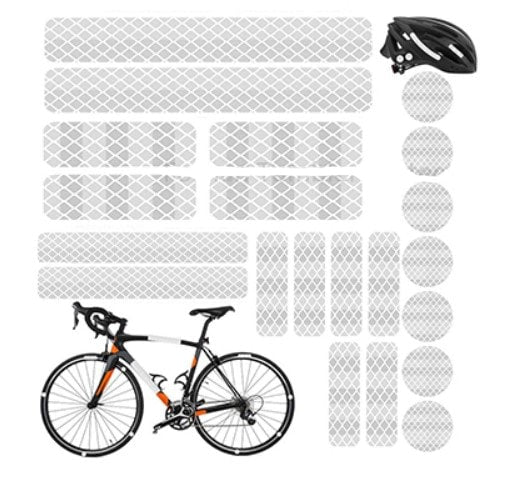 Pack Autocollants Bandes Réfléchissantes pour Trottinette et Vélo