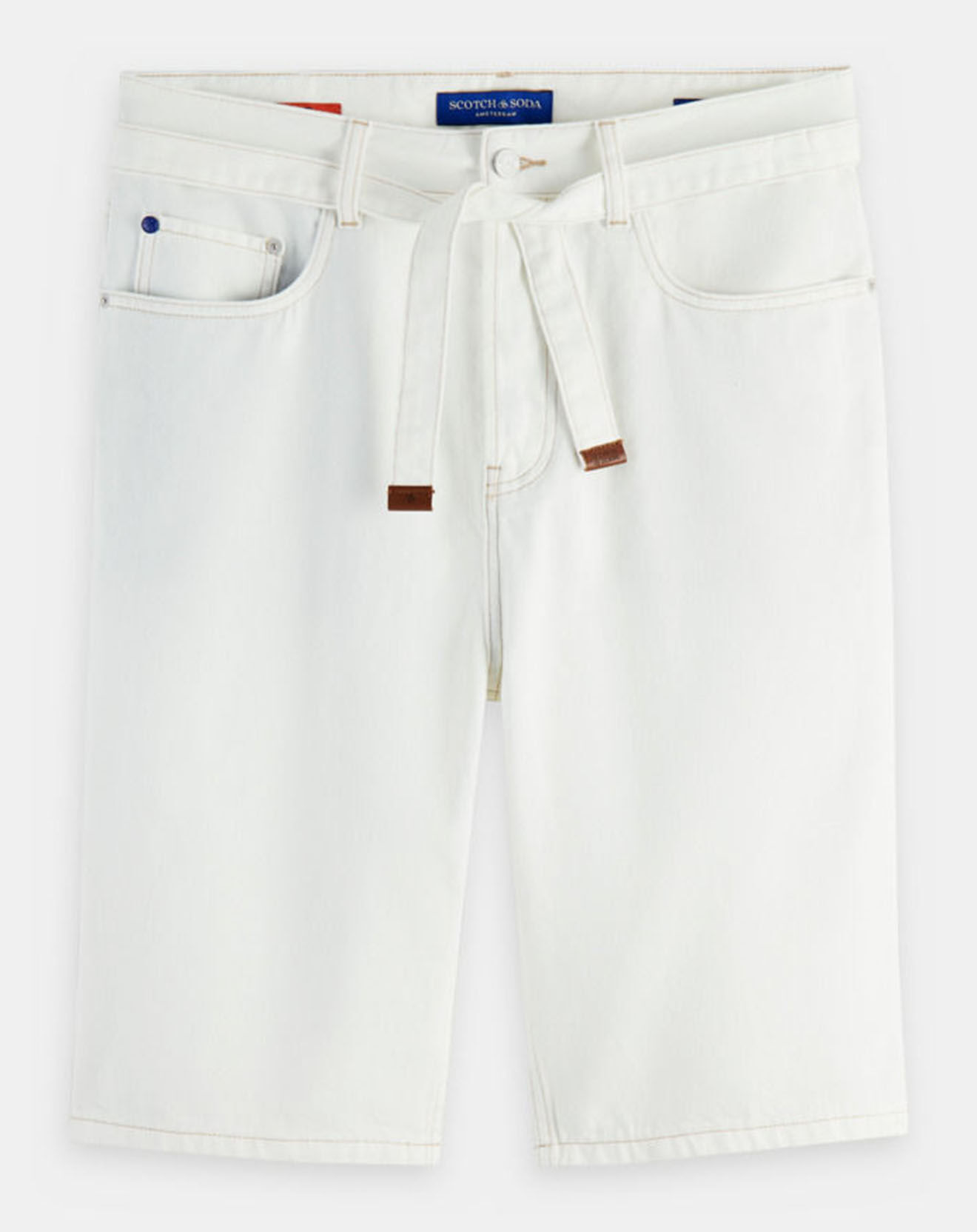 Scotch & Soda Short en Jean Regular Fit Strand Loose blanc