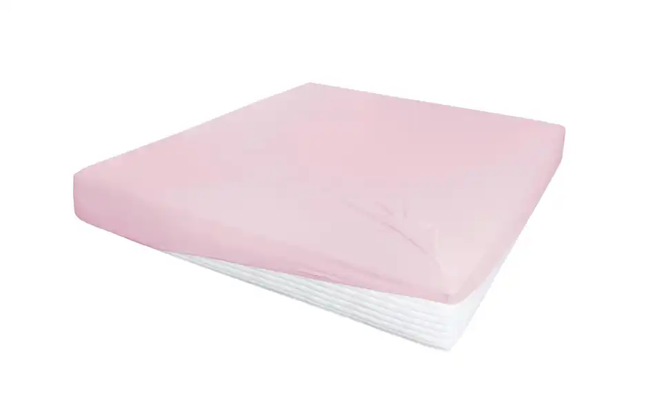 Jersey-Elastan Boxspringlaken Rosé 150 cm