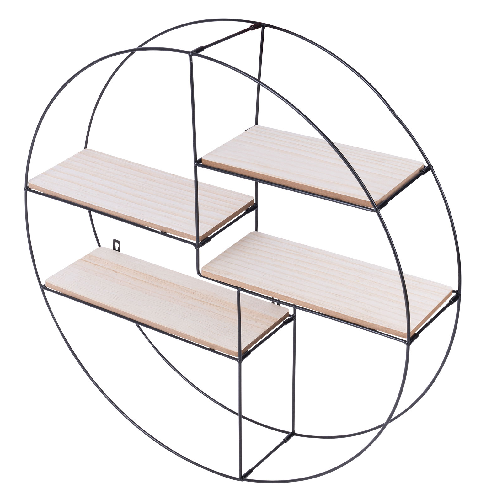 Wandregal - schwarz-natur - 70 cm