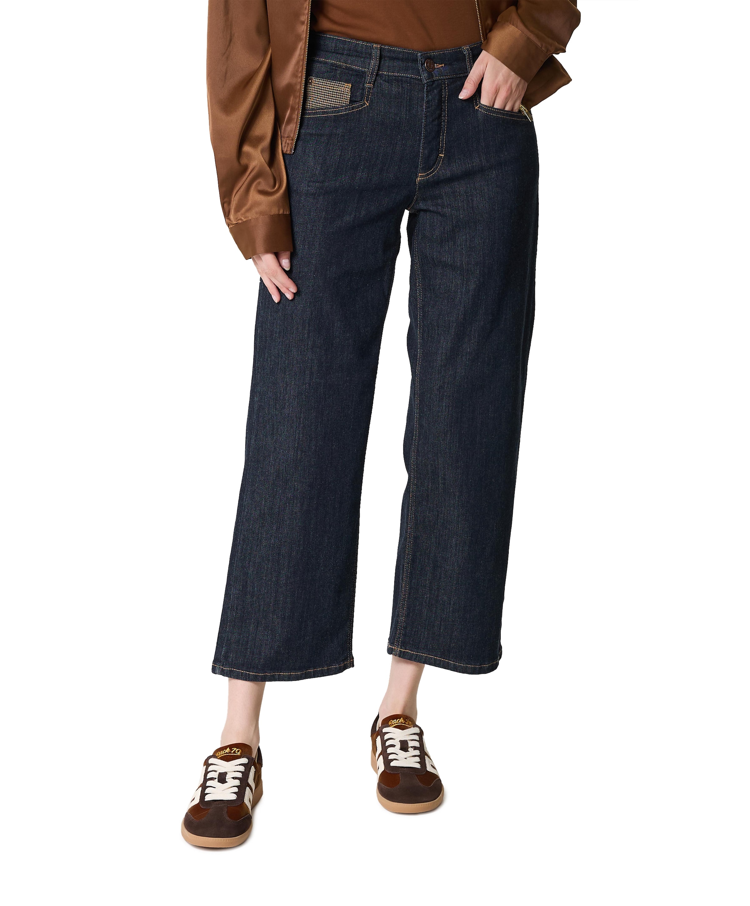 Toni Liv Wide 7/8 dames jeans blauw
