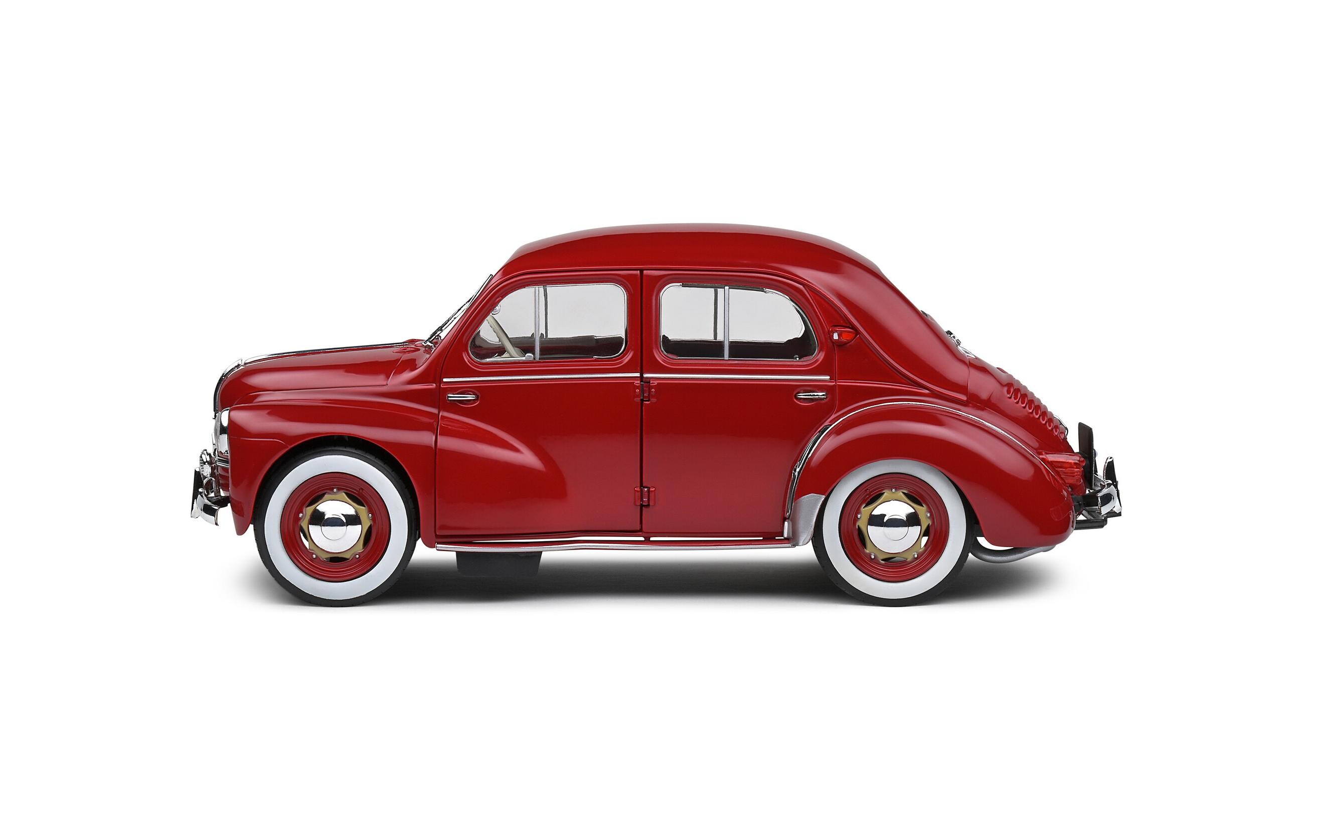 Renault 4CV Rot, 1:18Detailgetreues Modellauto für Sammler im Massstab 1:18