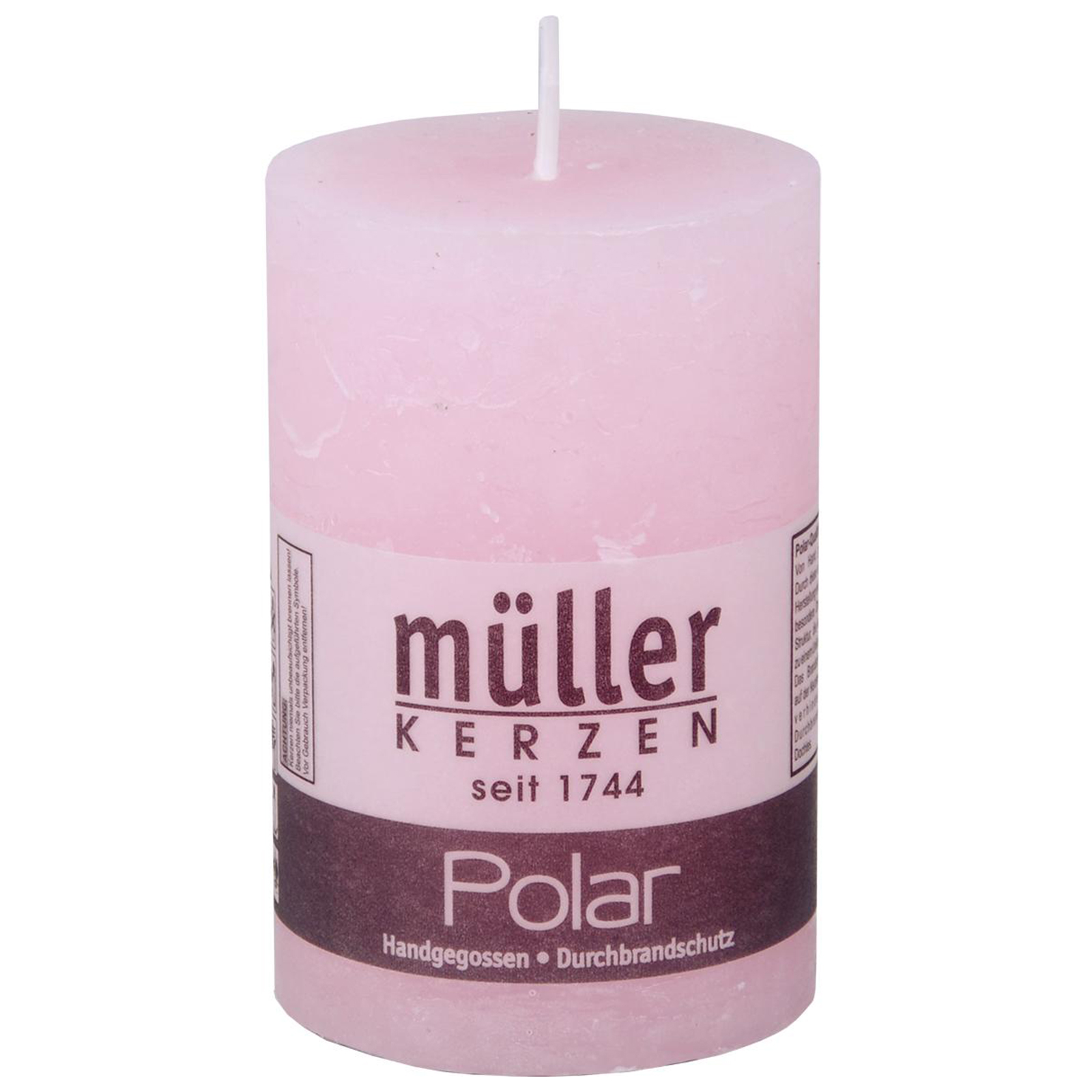 Stumpenkerze POLAR - malve - 9 cm