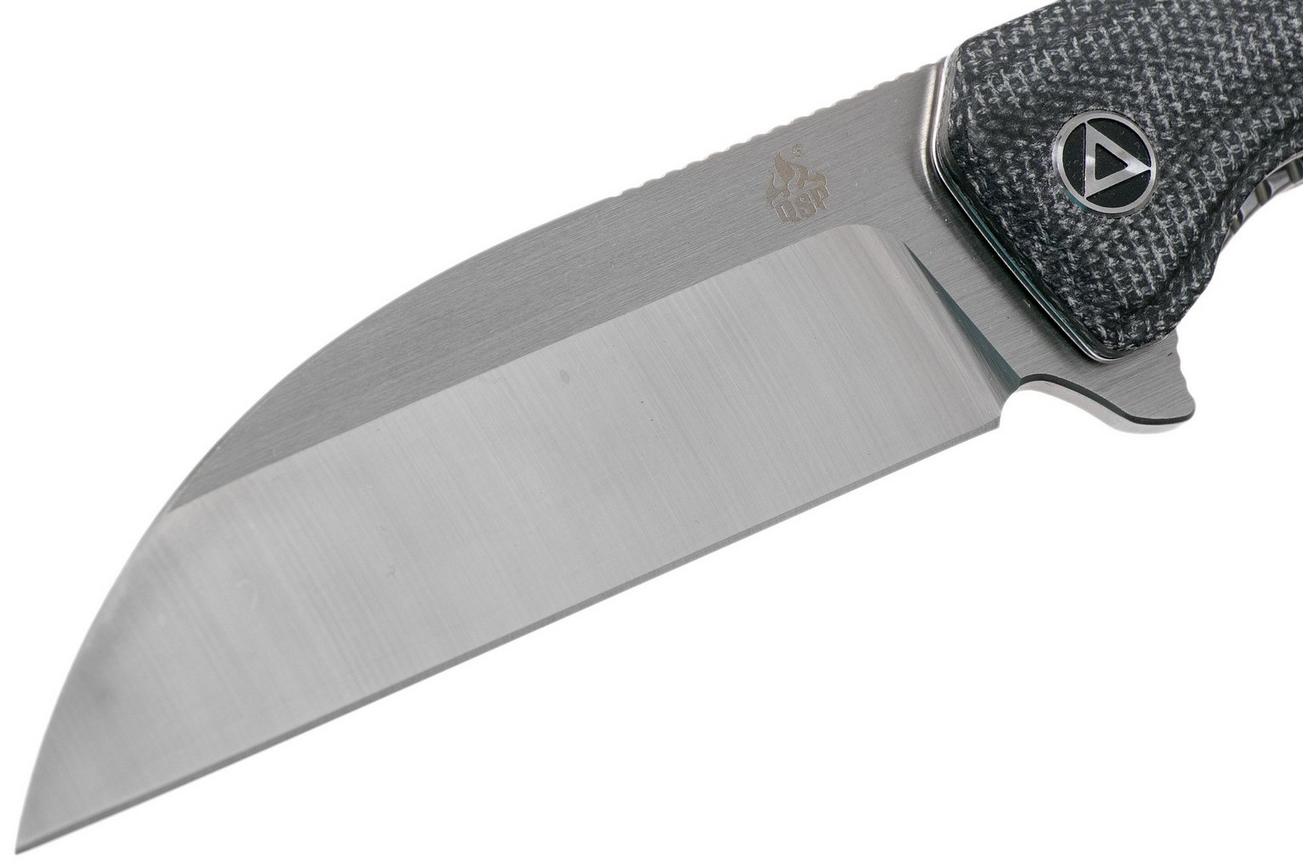 QSP Knife Pelican QS118-D2 Satin, Blue Micarta zakmes