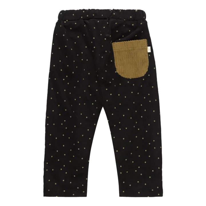 Lilinoa Pantalon Velours Adam à Pois | Noir