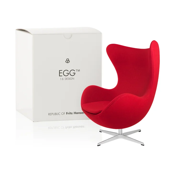 Fritz Hansen - Miniatur Ei Sessel, rot