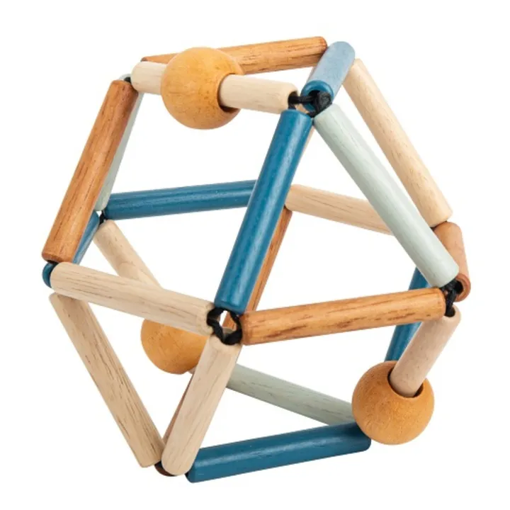 Bass & Bass Hochet Grabber en bois | Bleu marine