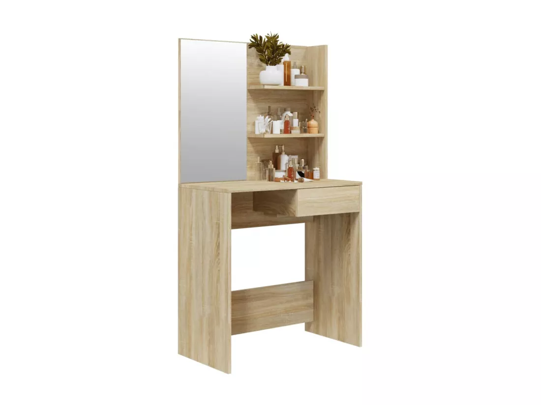 Coiffeuse avec miroir Chêne sonoma 74,5x40x141 cm