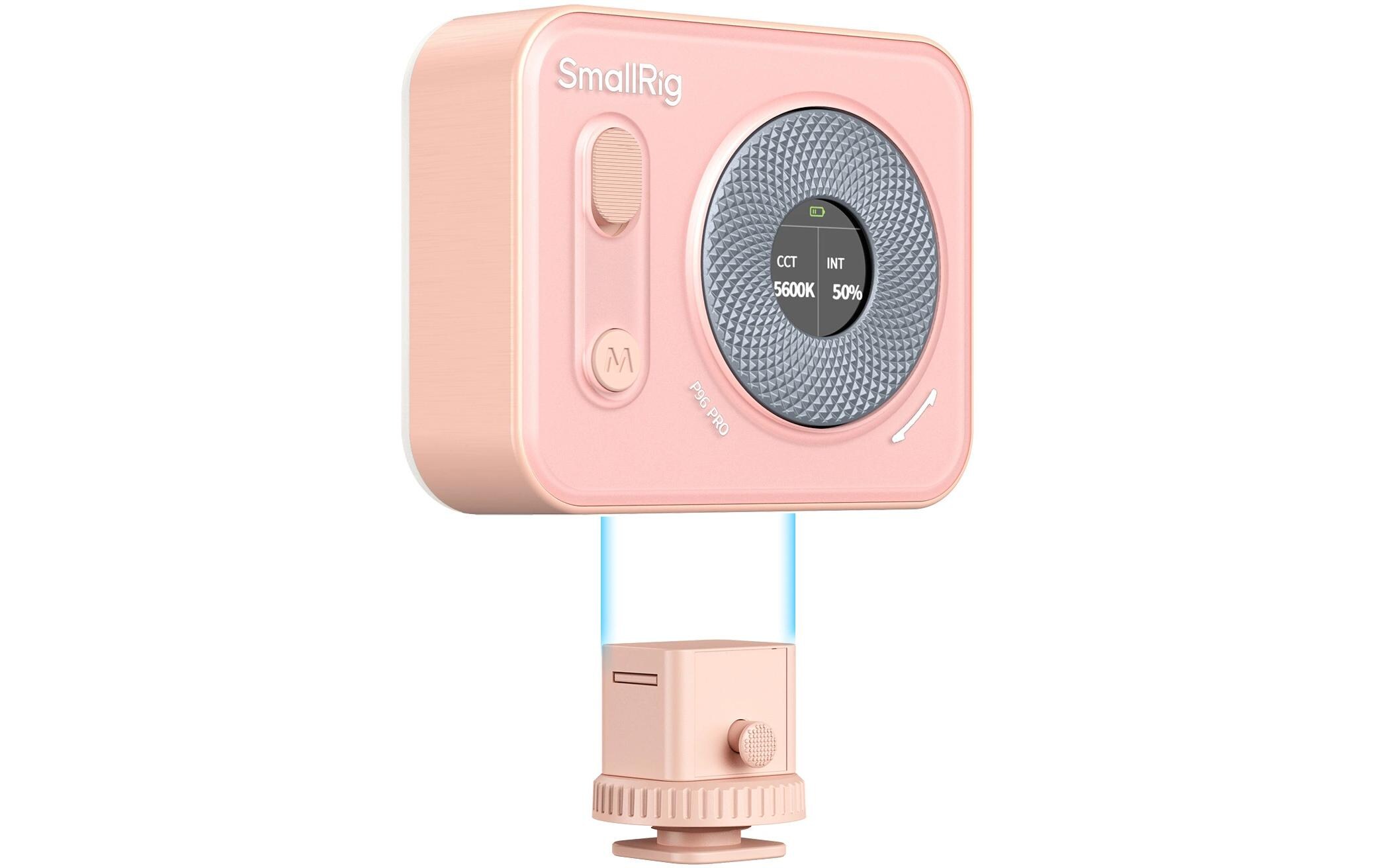 Vibe P96 Pro Mini-LED-Videoleuchte RosaSimuliert 2500K-6500K Tageslicht und bietet 5 Spezialeffekte
