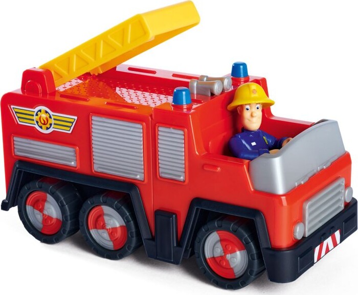 Brandmand Sam - Jupiter Brandbil Med Sam Figur - 17 CM