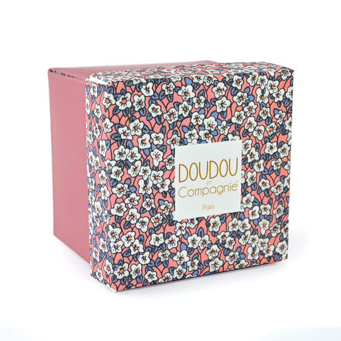 Doudou Lapin Rose Bohaime Blanc - DOUDOU ET COMPAGNIE