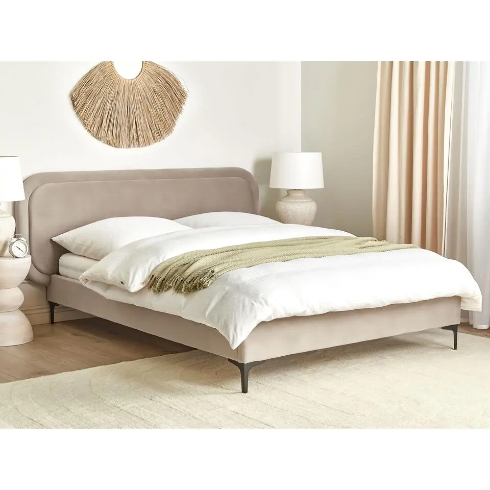 SUZETTE - Tweepersoonsbed - Beige - 140 x 200 cm - Polyester