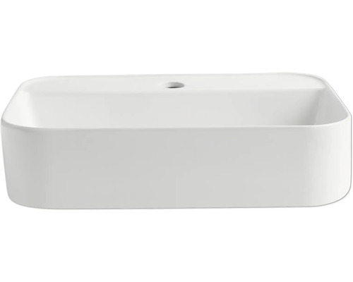 Jungborn opzetwastafel THREE 50 x 35 cm hoogglans wit incl. keramische afvoerplug
