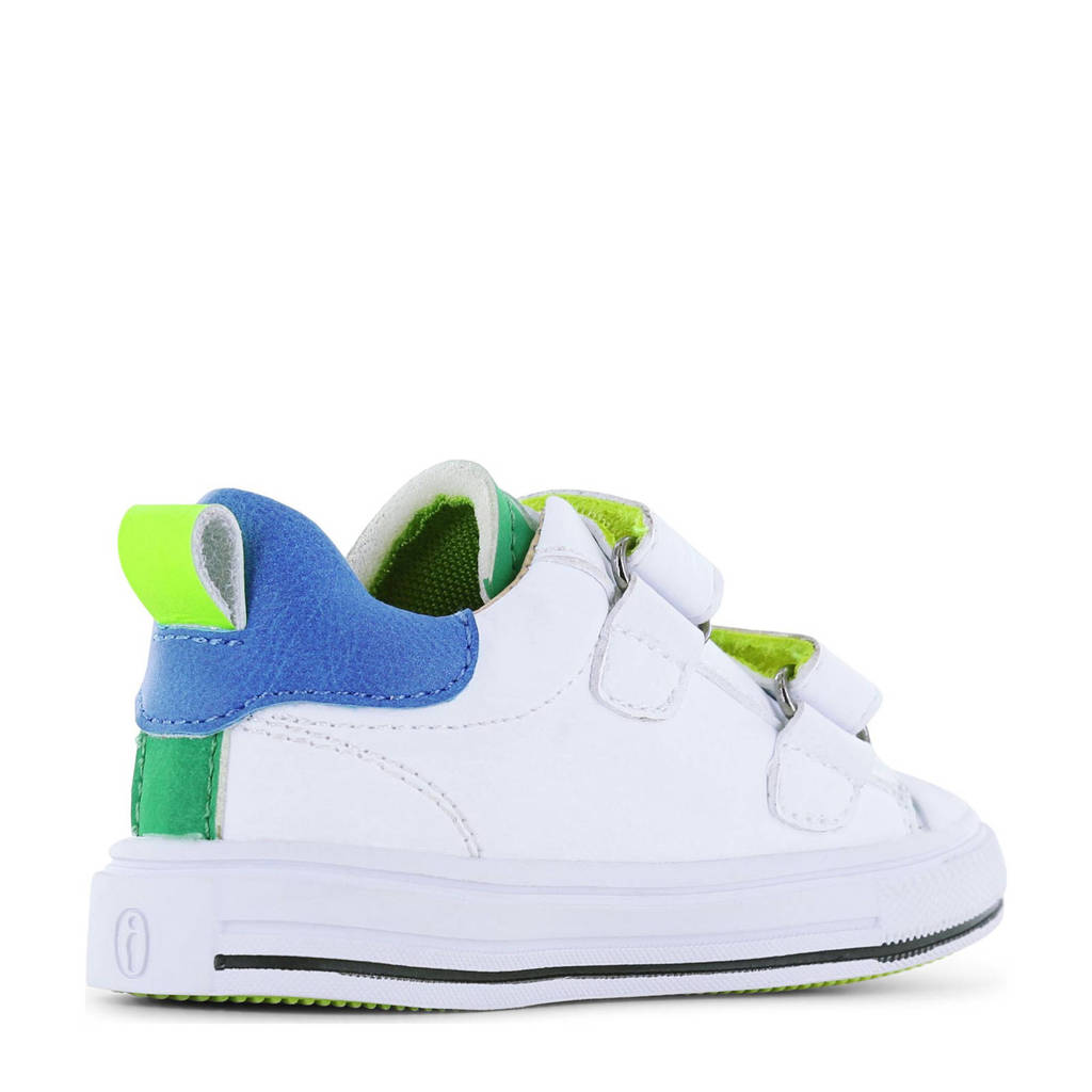 Shoesme leren sneakers wit/blauw