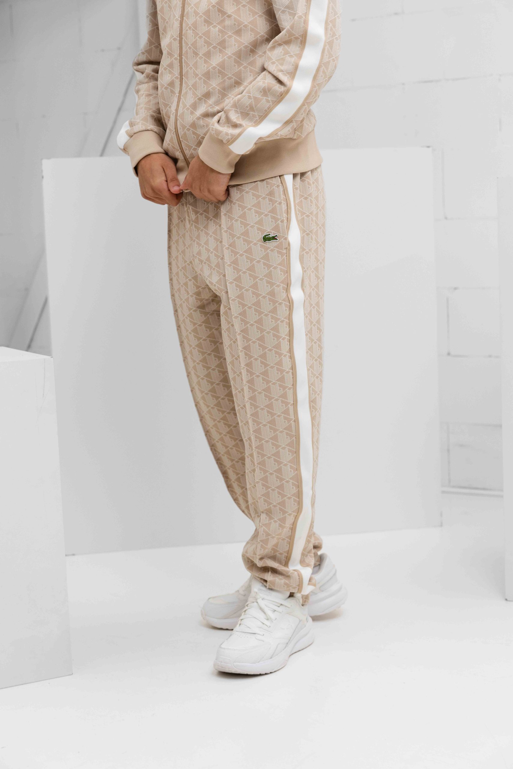 Lacoste Paris Jacquard Trainingspak Heren Beige