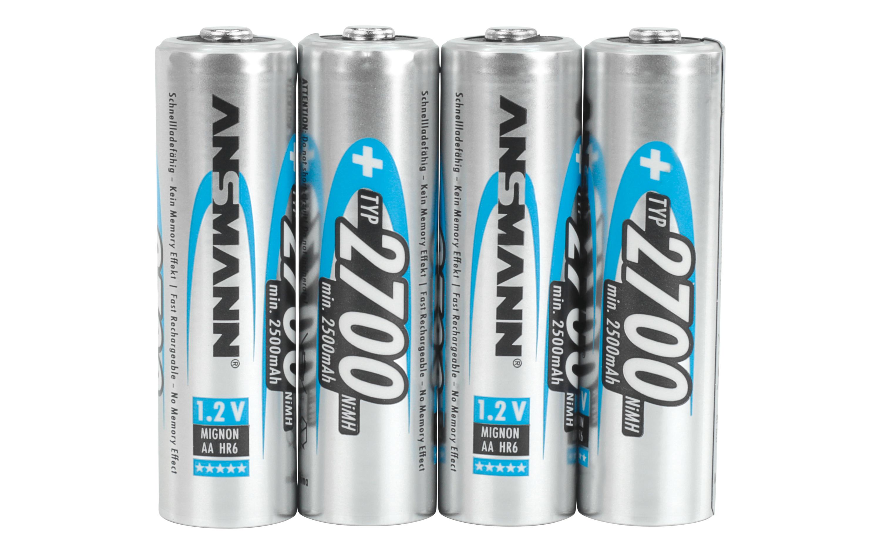 Akku Typ 2700 NiMH AA 2700 mAh, 4 StückAA-Akkus im 4er-Blister