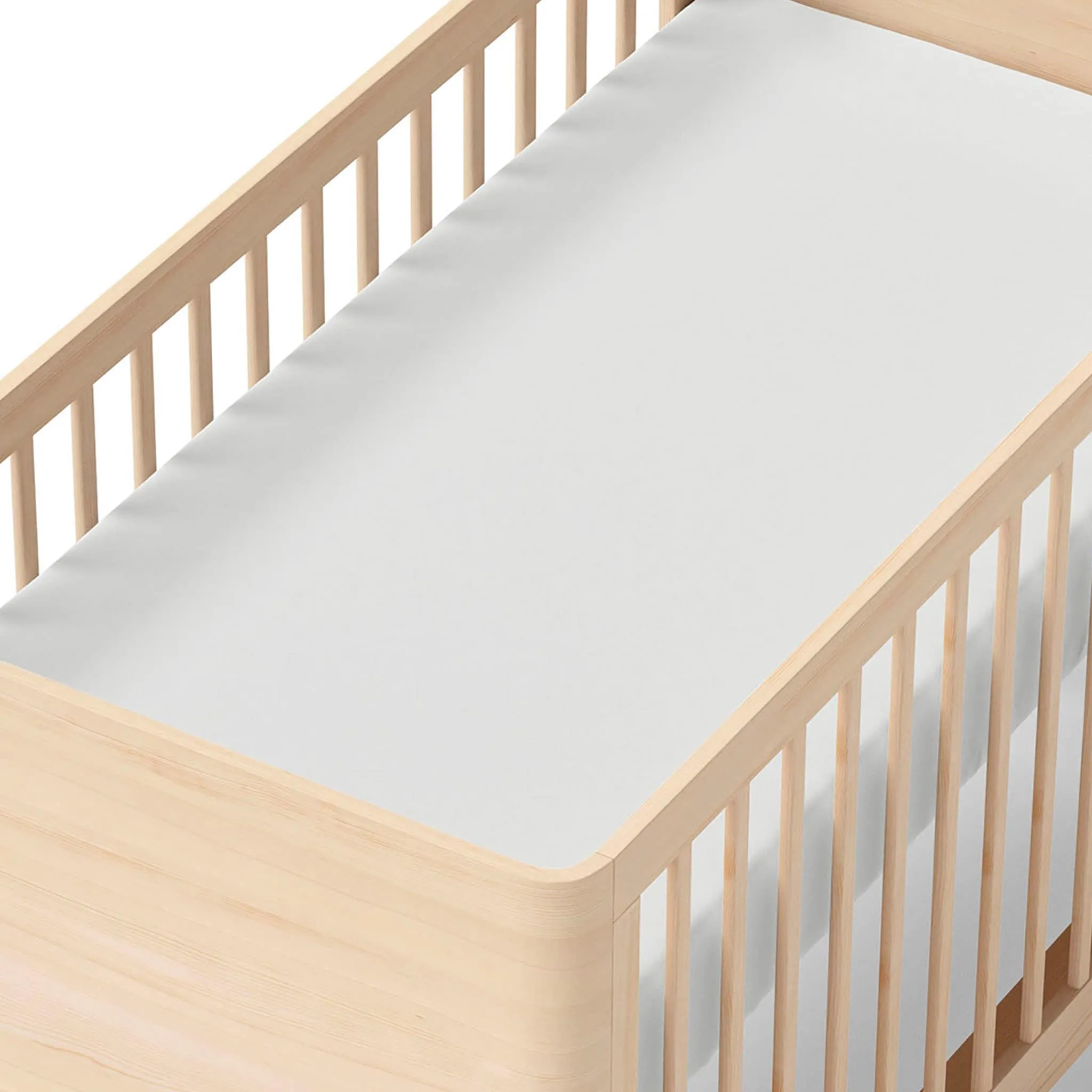 Origami Maison Drap Contour pour Lit de Bébé - Uni Blanc Ivoire