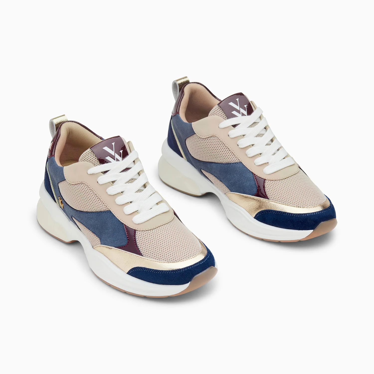 Sneakers-Baskets Shelly bleues à semelle graphique