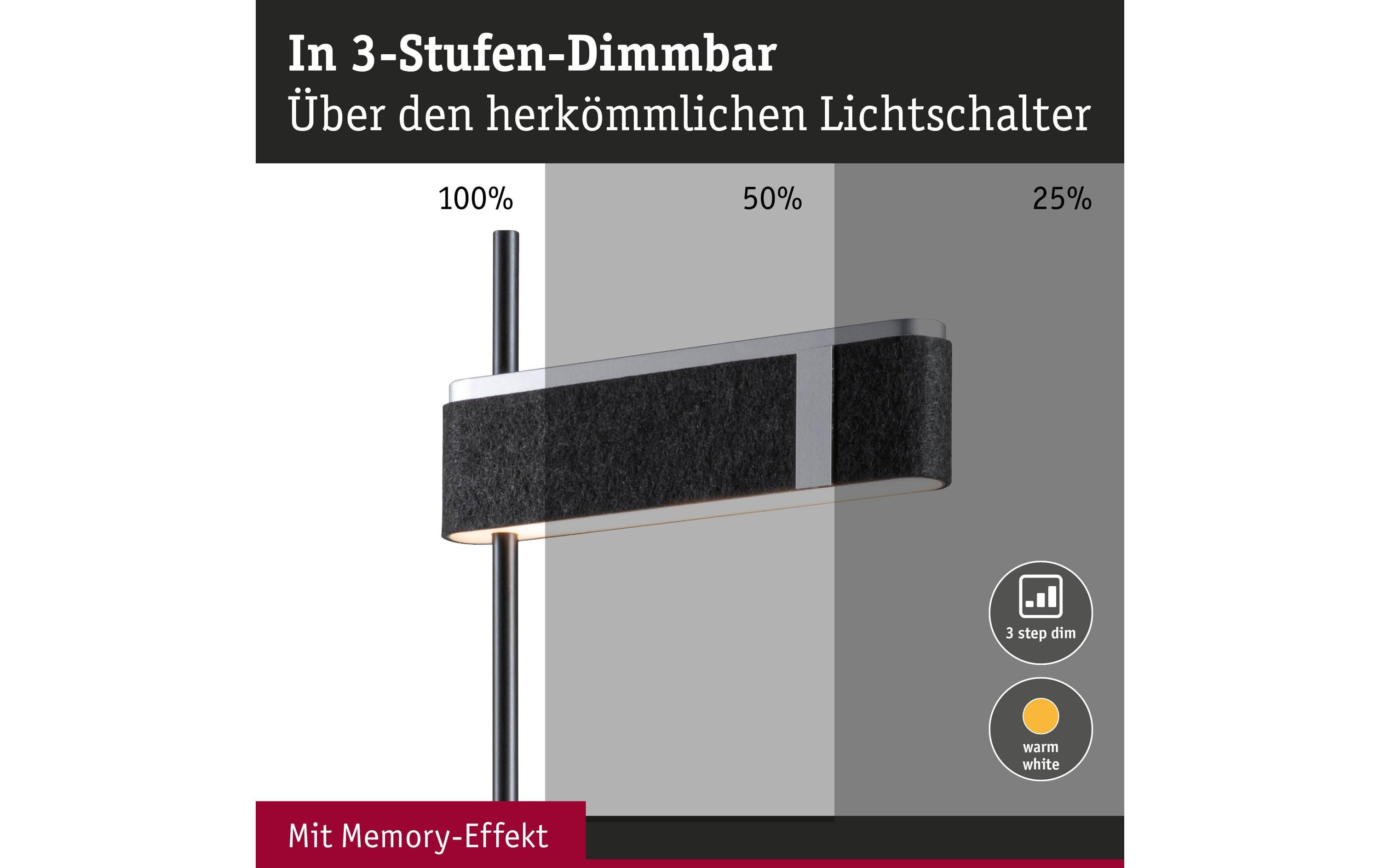 LED Stehleuchte Jagun 2700K 20.4W Anthrazit<br>LED Stehlampe