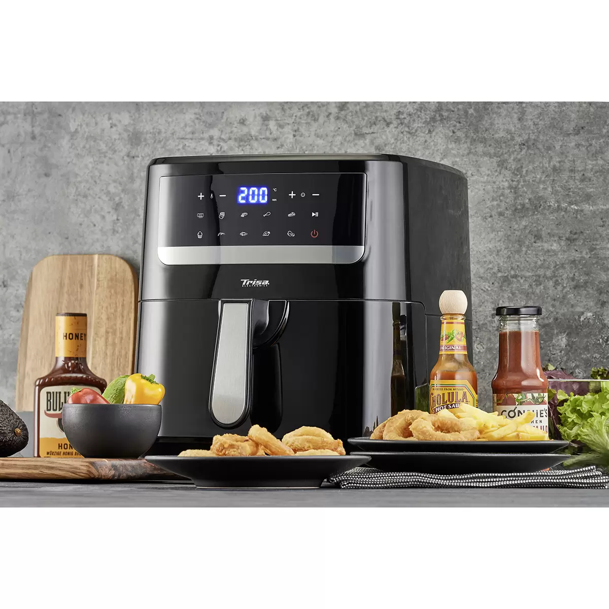 Heissluftfritteuse Trisa Crunchy Fry 7,5L Schwarz