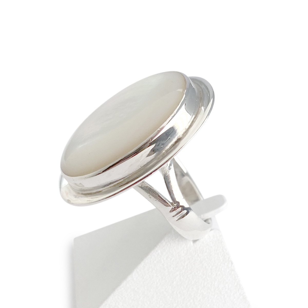 Bague d'occasion argent 925 nacre