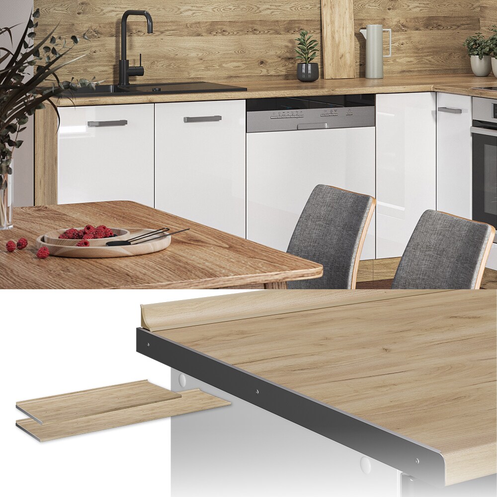 Vicco Küchenarbeitsplatte R-Line Eiche 160 cm