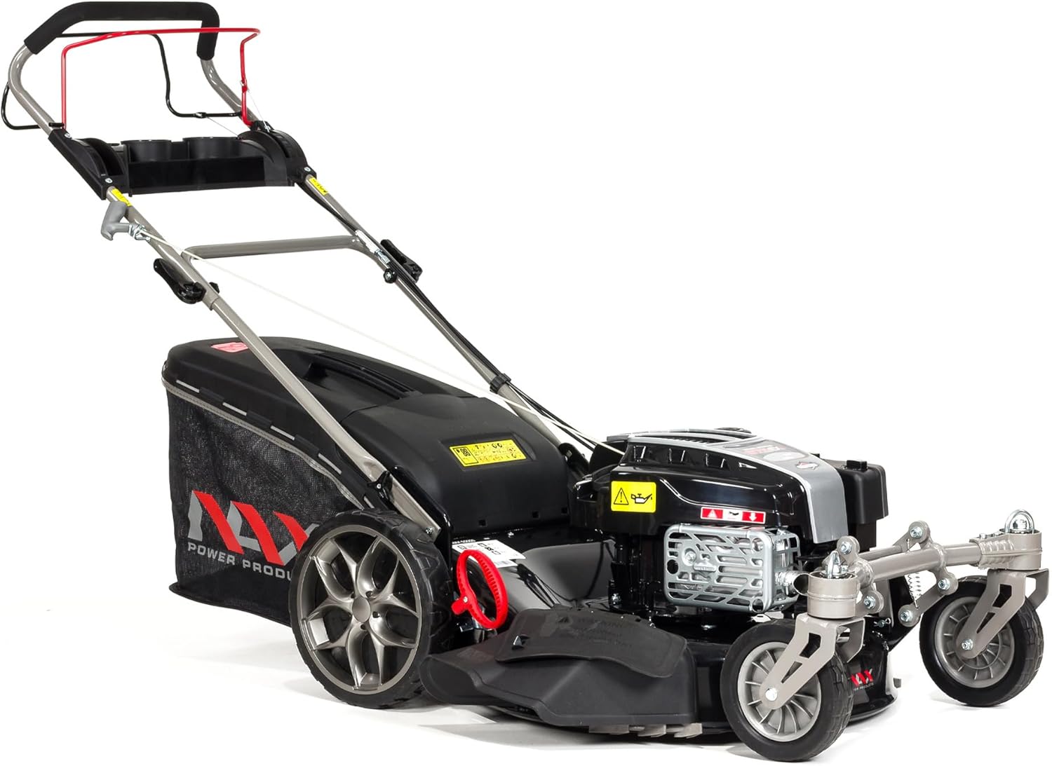 NAX POWER PRODUCTS Briggs & Stratton 5000S Moteur 875Exi Série 190 cm3 ReadyStart Largeur de coupe 56 cm Panier 75L Roues pivotantes avant Tondeuse à gazon à traction à essence