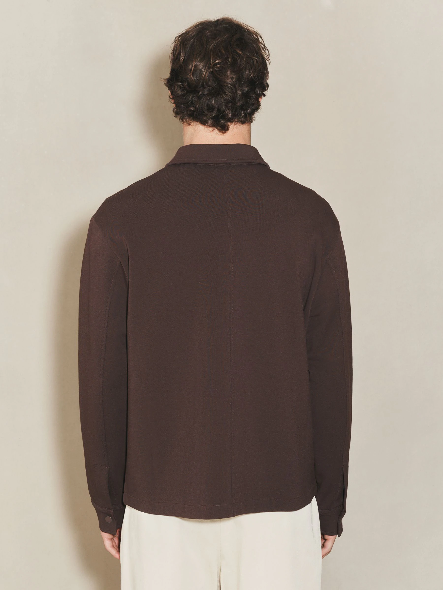 Chocoladebruin - EDIT Overshirt met lange mouwen