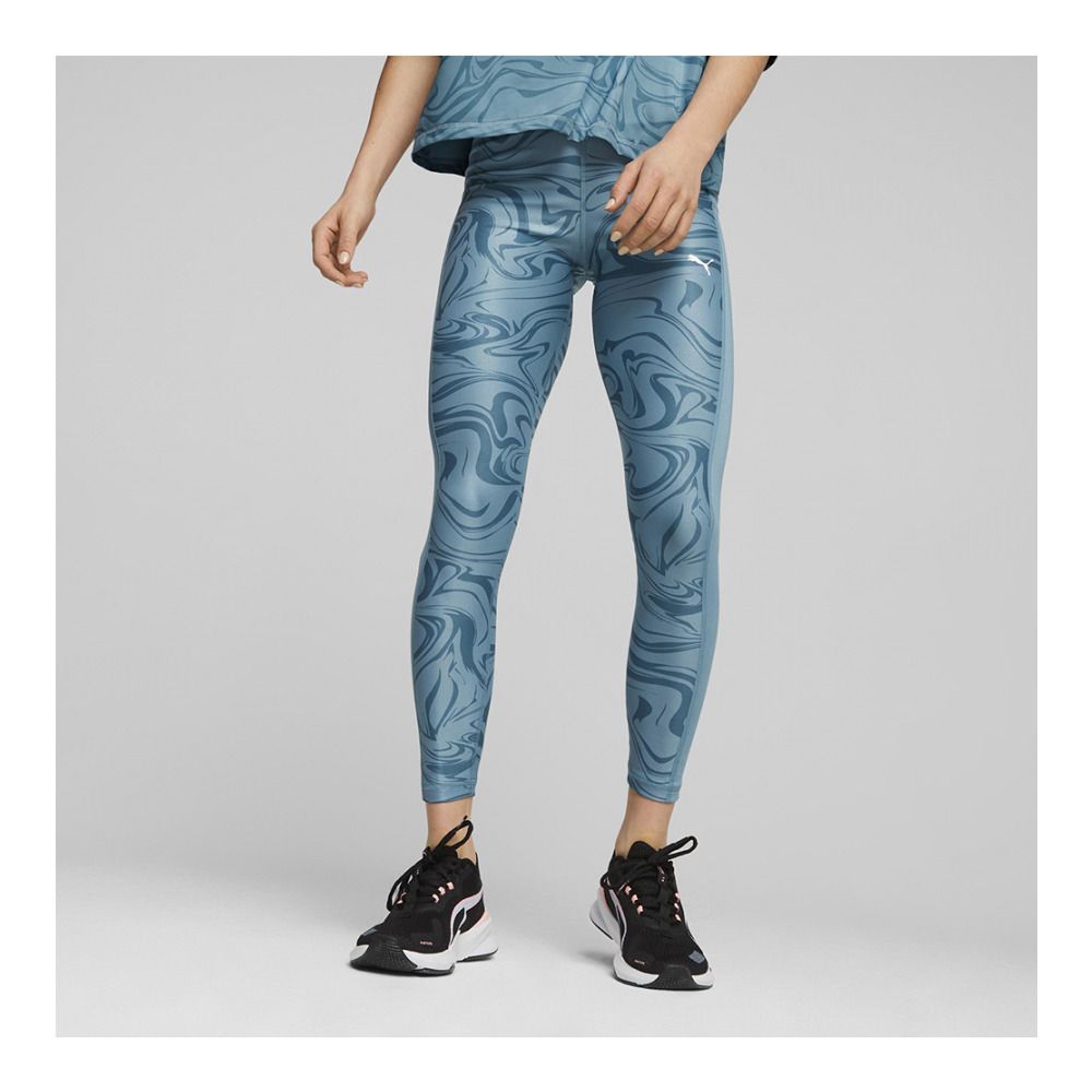 Puma FAVOURITE - Legging Femme bold blue/marbelized aop