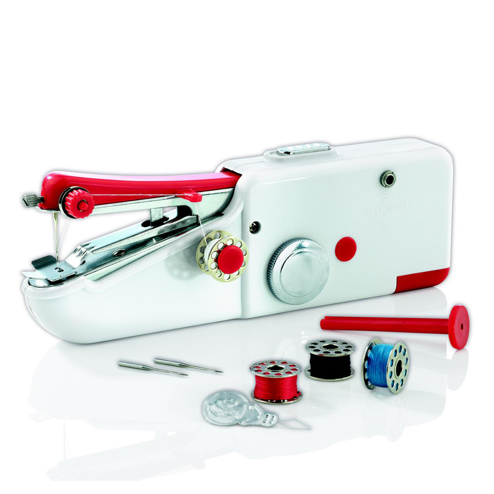 EASYMAXX Hand-Nähmaschine - weiß - 21 cm