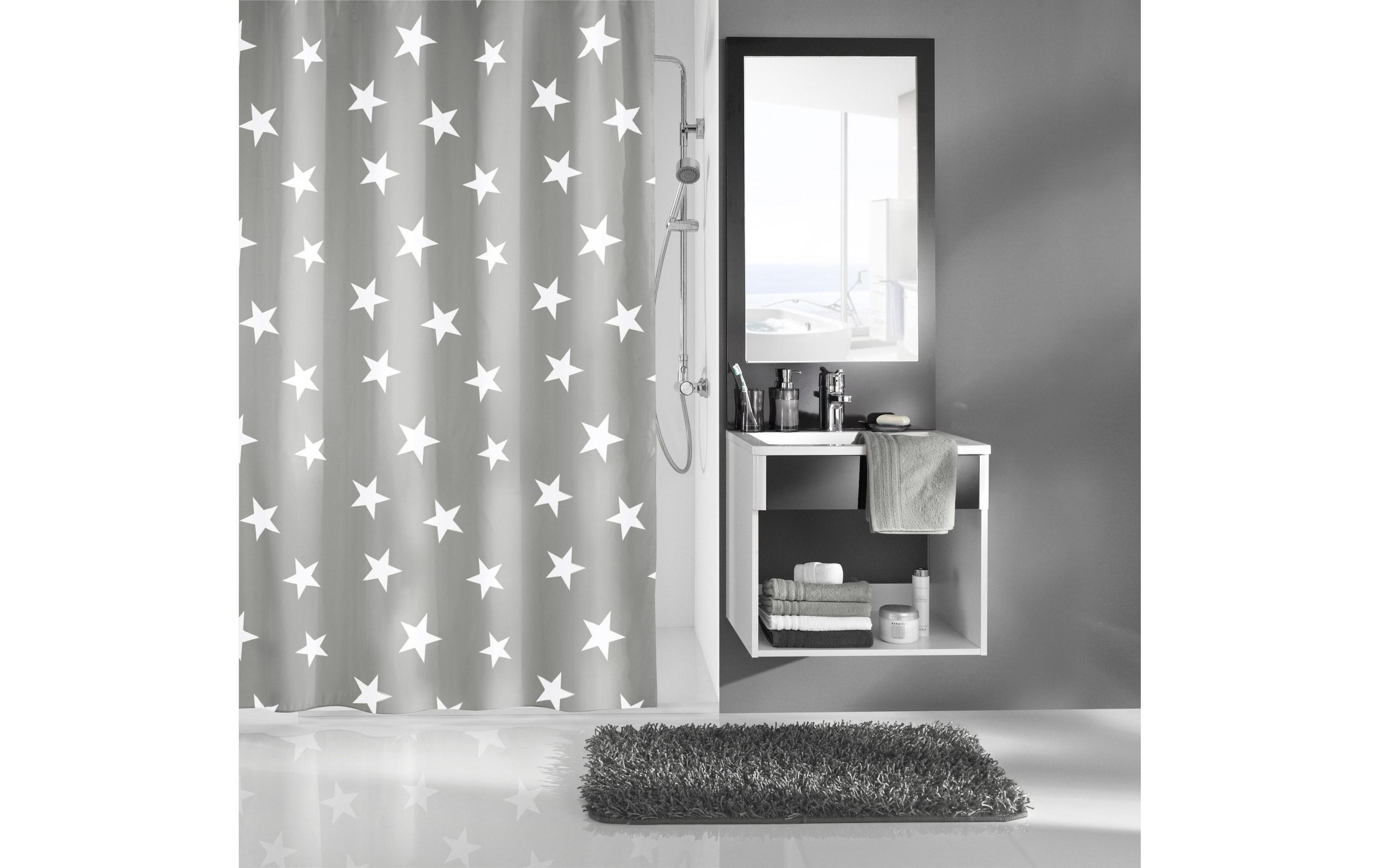 Duschvorhang Nova 180 x 200 cm, Grau/WeissBadvorhang aus Polyester