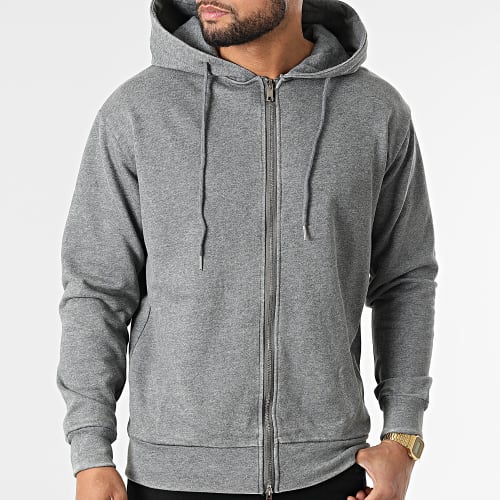 Sweat Zippé Capuche M22624PSW Gris Chiné