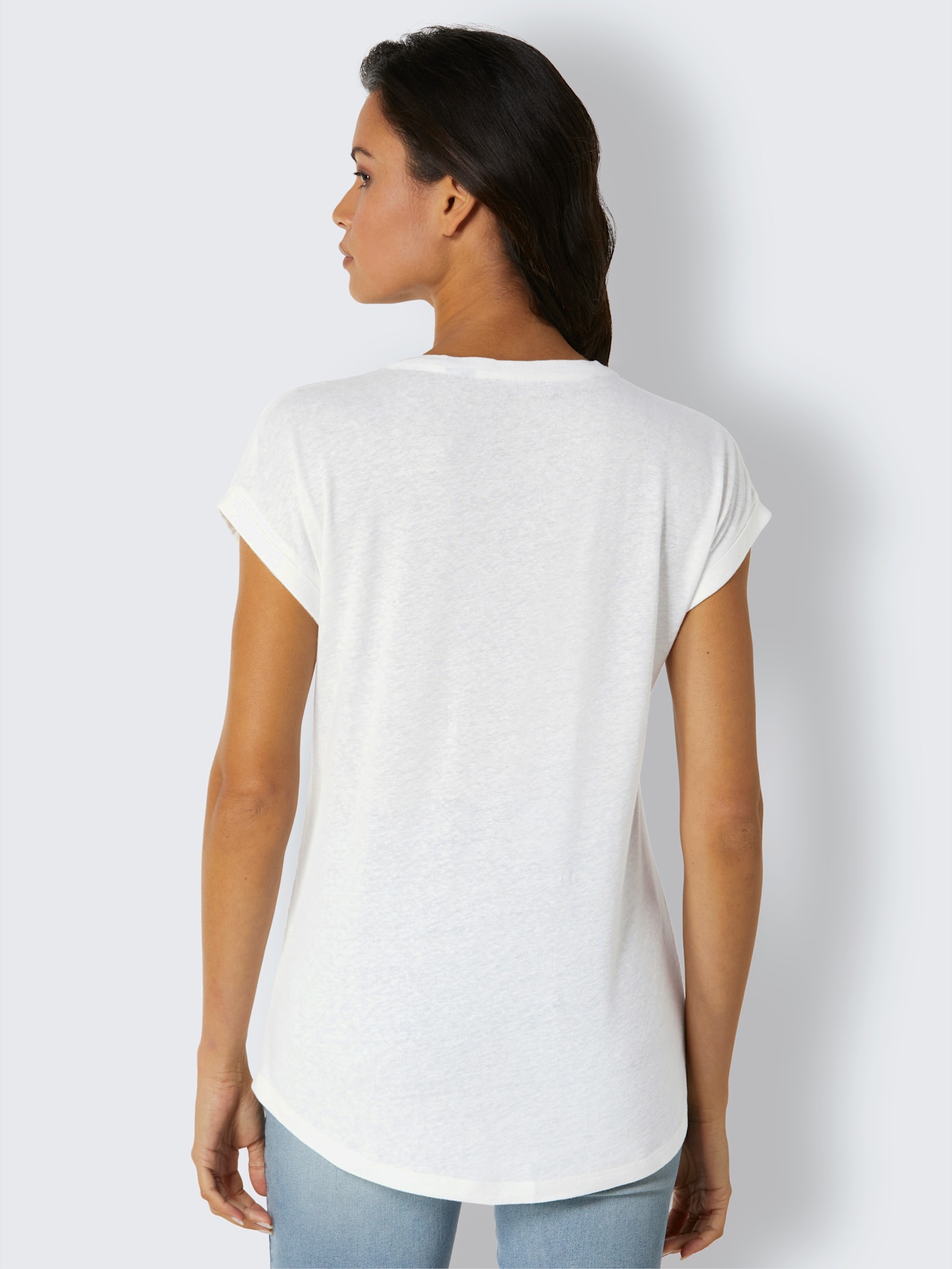 T-shirt en lin et viscose mélange viscose-lin estival